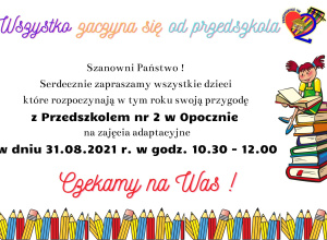 Zaczynamy przygodę z Przedszkolem!